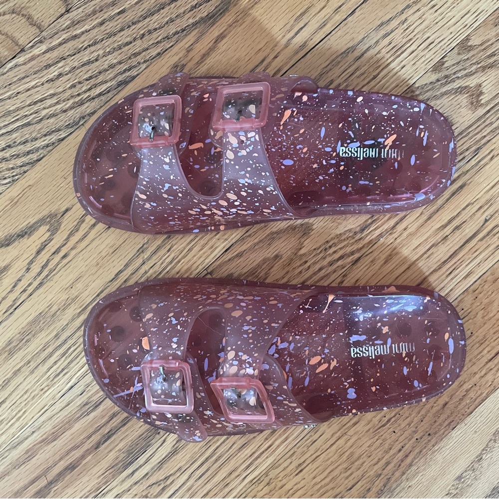 Girls Mini Melissa Pink and Purple Jelly Sandals